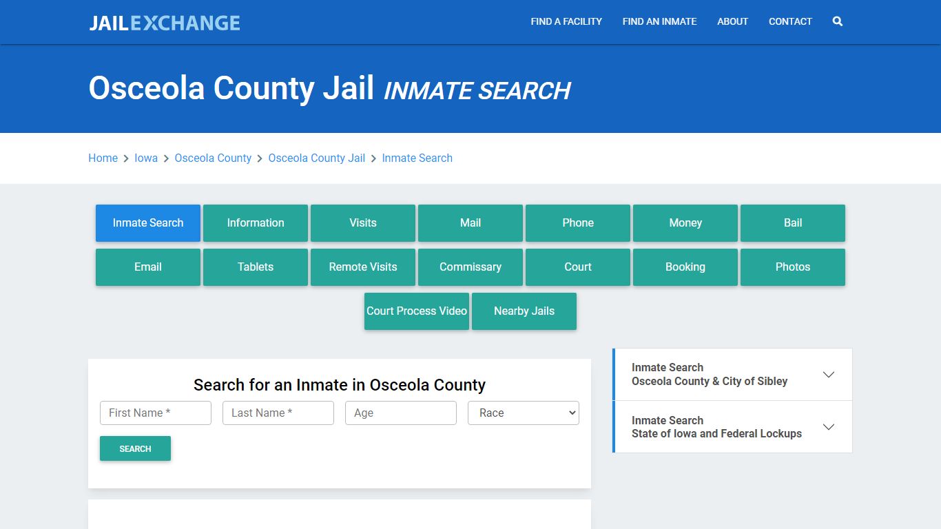 Osceola County Jail, IA Inmate Search: Roster & Mugshots